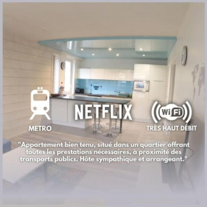 bnbgônes LE SKY BLUE - BALCONS - METRO FLACHET - WIFI